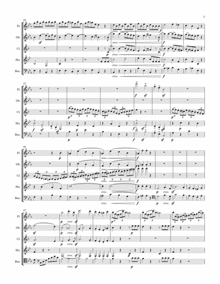 Beethoven: Septet in E-flat Major arranged for Woodwind Quintet, Mvmt. 6, Finale image number null