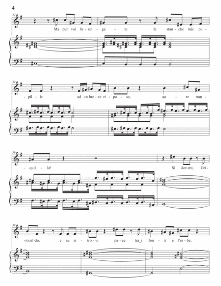 HANDEL: Pastorello d'un povero armento (transposed to E minor) Voice scores gallery preview page 5