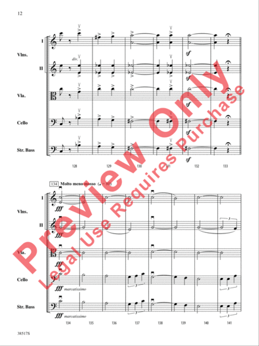 Serenade for Strings String Orchestra scores gallery preview page 13