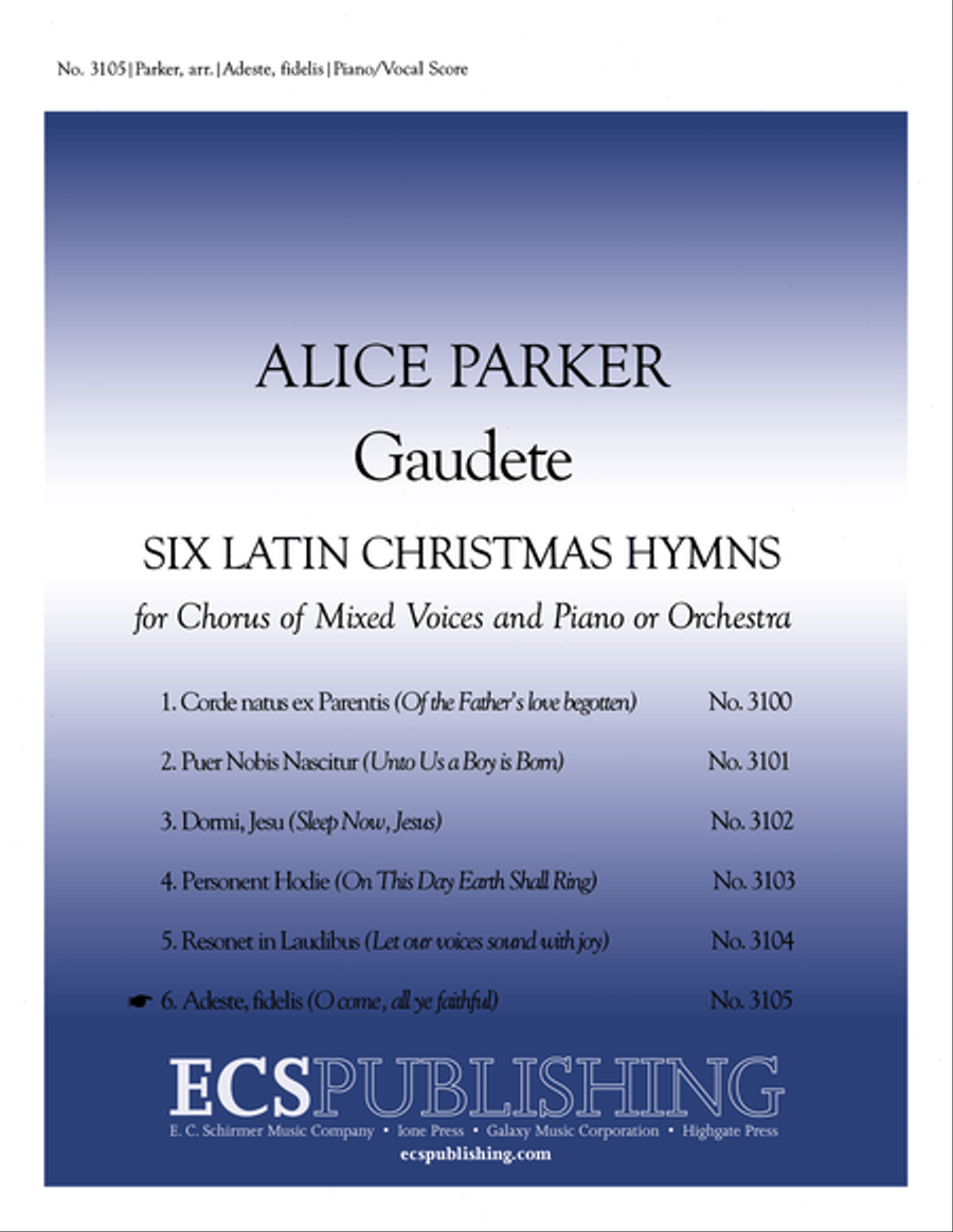 Gaudete: 6. Adeste Fideles 4-Part scores gallery preview page 1