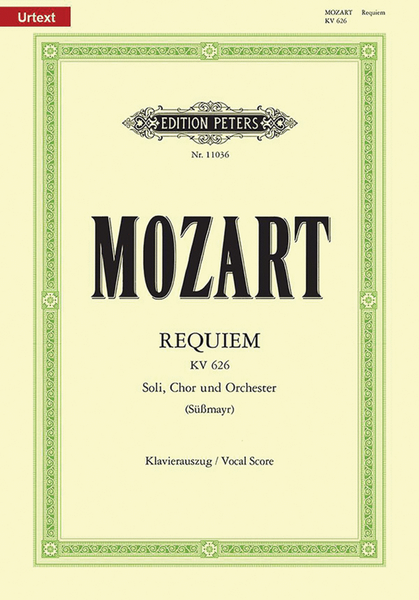 Requiem in D minor K626 (Completed by F. X. Süßmayr) (Vocal Score)