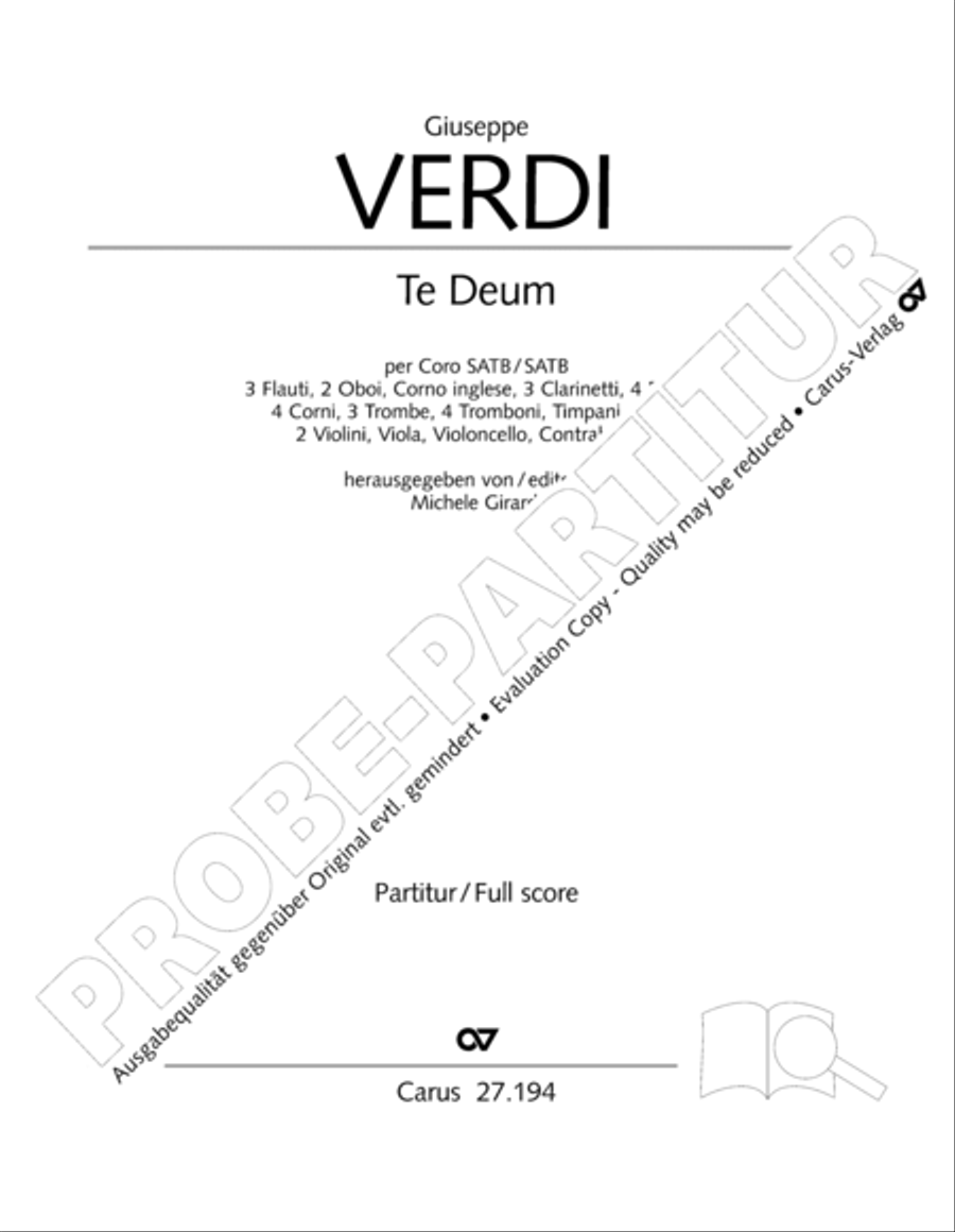 Te Deum Te Deum 4-Part scores gallery preview page 2