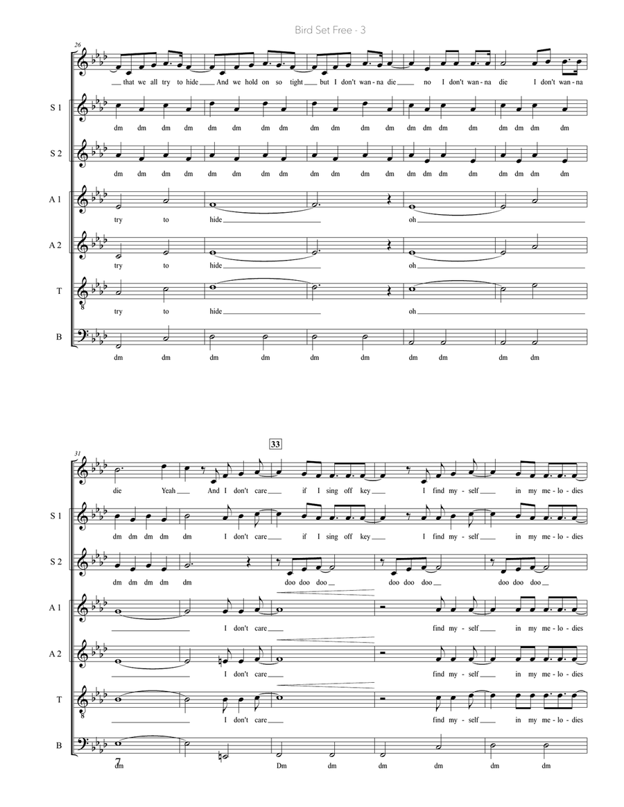 Bird Set Free Divisi scores gallery preview page 3