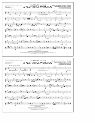 (You Make Me Feel Like) A Natural Woman (arr. Jay Dawson) - Clarinet 2