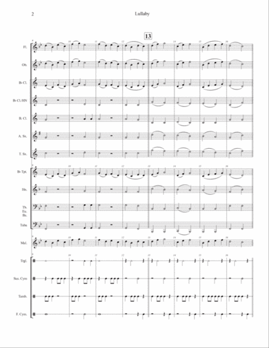 Lullaby Concert Band scores gallery preview page 5