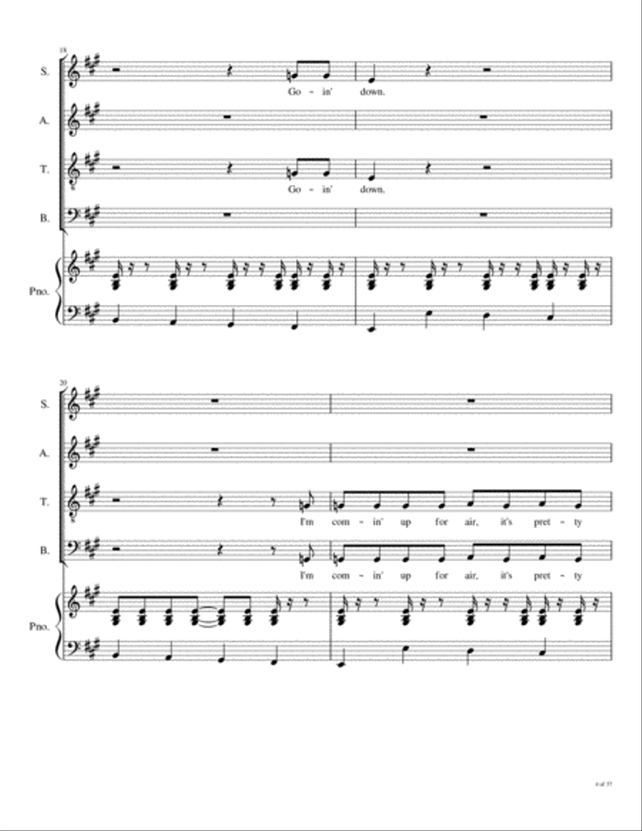 Goin' Down Goin' Down 4-Part scores gallery preview page 5
