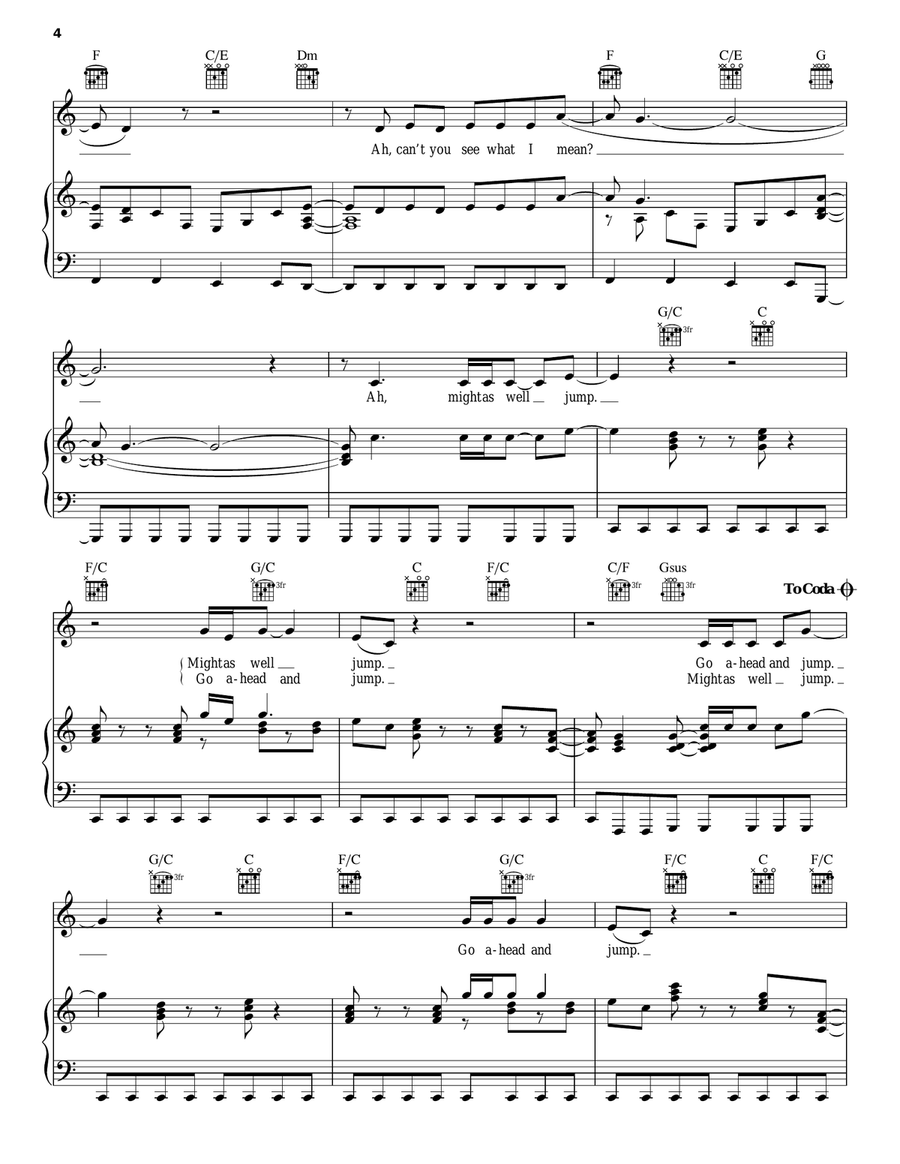 Jump Jump Acoustic Guitar scores gallery preview page 4