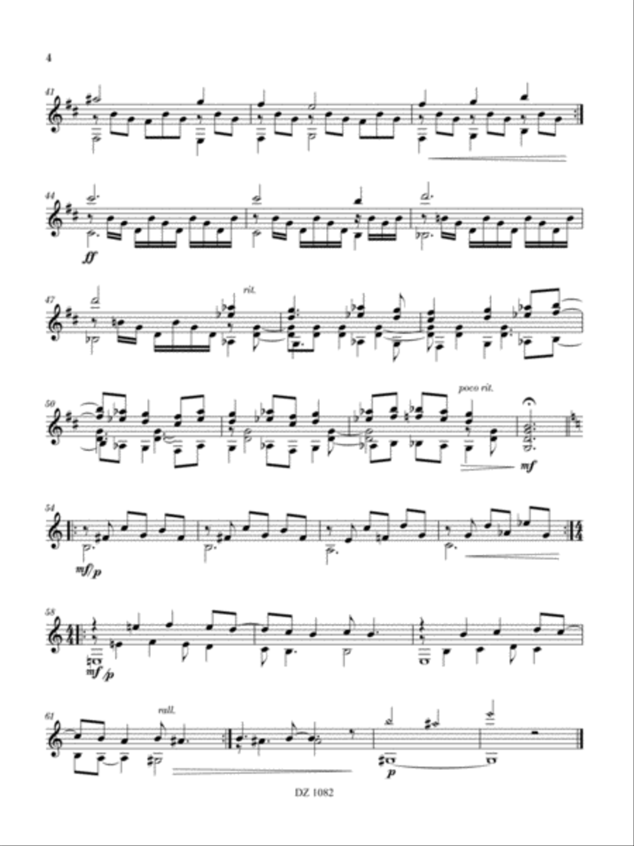 Poèmes énigmatiques I-V Classical Guitar scores gallery preview page 4