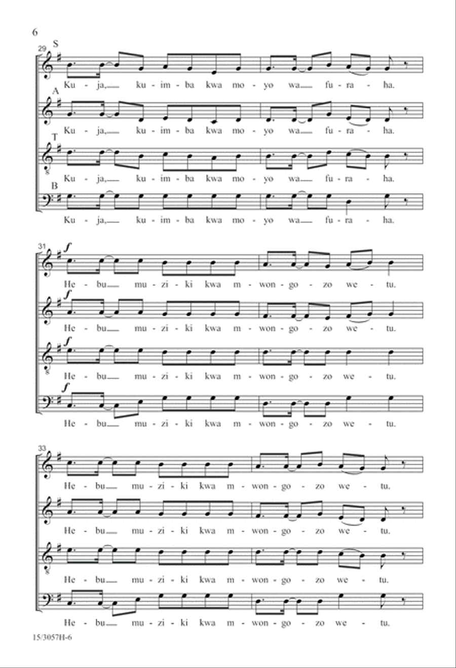 Kuimba! 4-Part scores gallery preview page 7