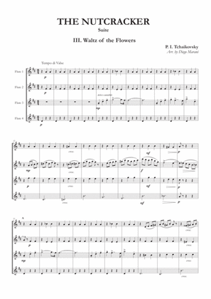 "Waltz of the Flowers" from Nutcracker Suite for Flute Quartet