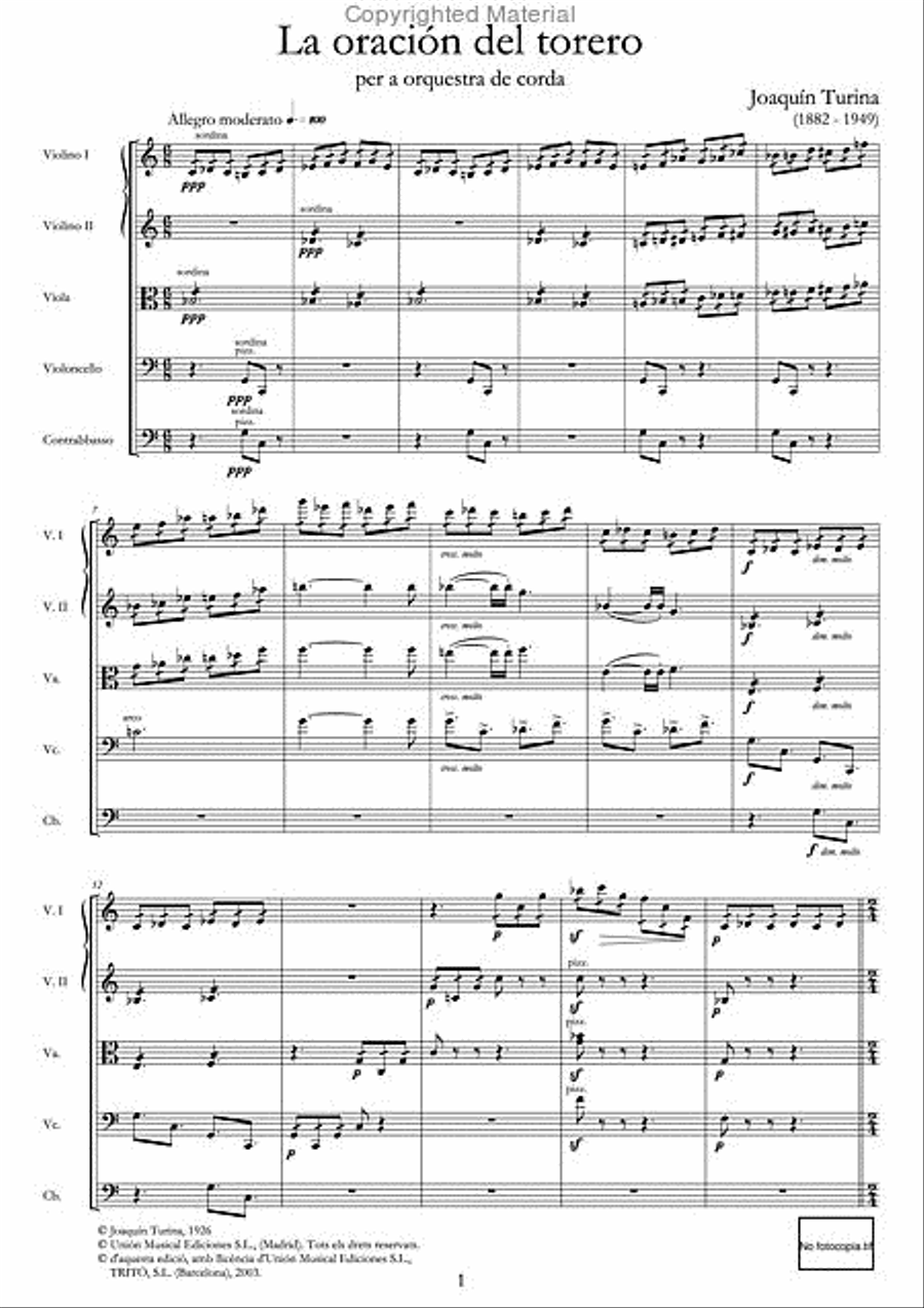 La oración del torero Score scores gallery preview page 2