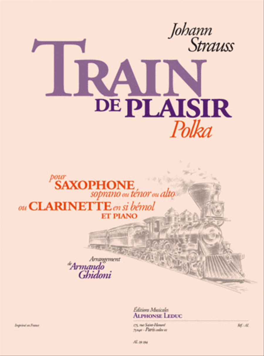 Train De Plaisir Polka Pour Clarinette (ou Saxophone) Et Piano Saxophone scores gallery preview page 1