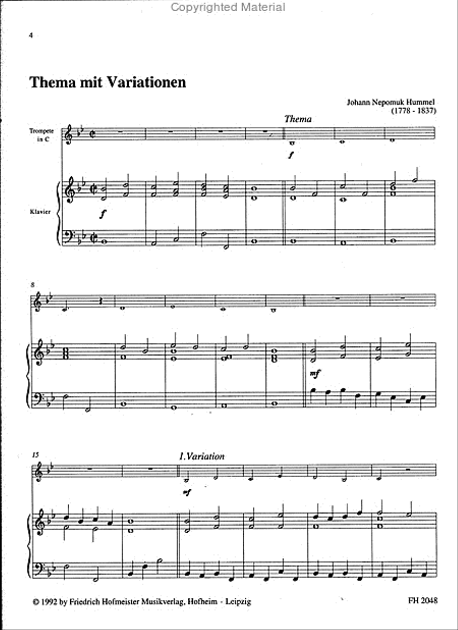 Zum Üben und Vorspielen, Heft 1 Trumpet Solo scores gallery preview page 2