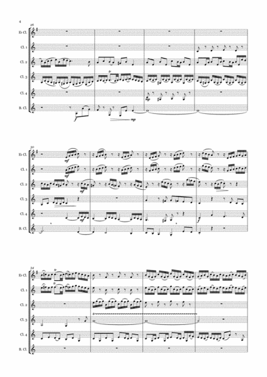 J. S. Bach _ Fugue in G minor, BWV 578,  arranged for clarinet choir image number null