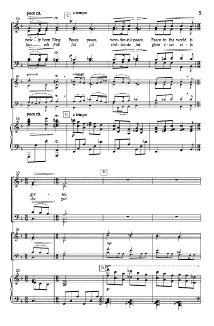 Wonderful Peace (Vocal Score) 4-Part scores gallery preview page 4