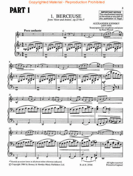 First Repertoire Pieces for Saxophone