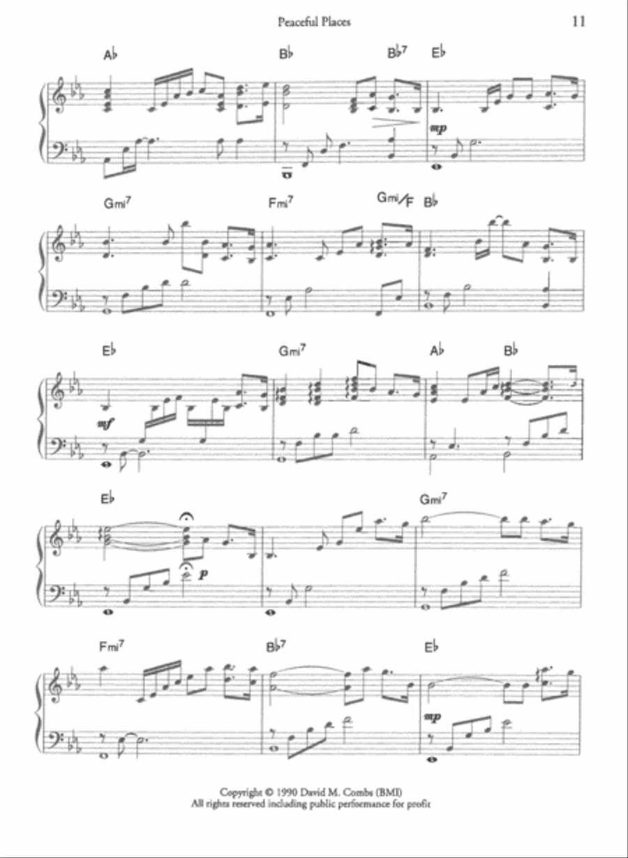 Peaceful Places Piano Solo scores gallery preview page 3
