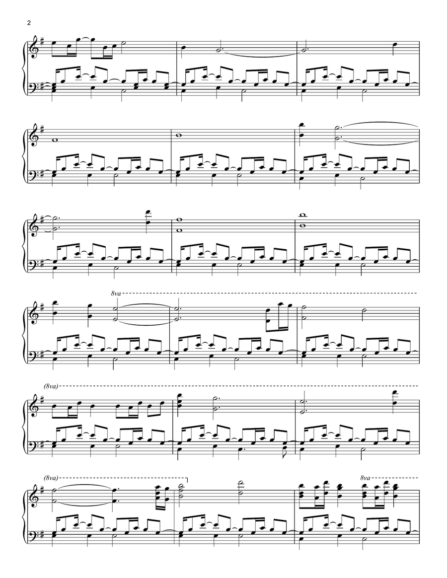 Aria Math (from Minecraft) Piano Solo scores gallery preview page 2