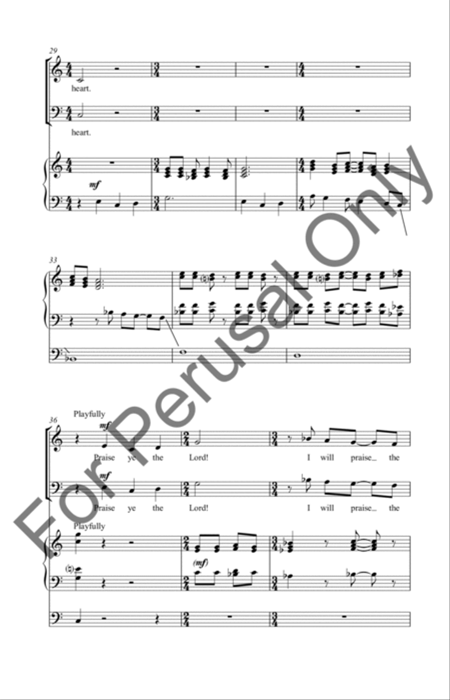 Psalm 111 4-Part scores gallery preview page 5