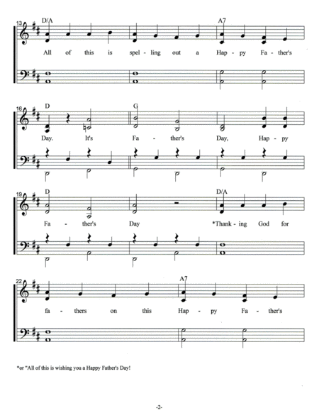 A Father's Day Song (accompaniment and lead sheet) image number null
