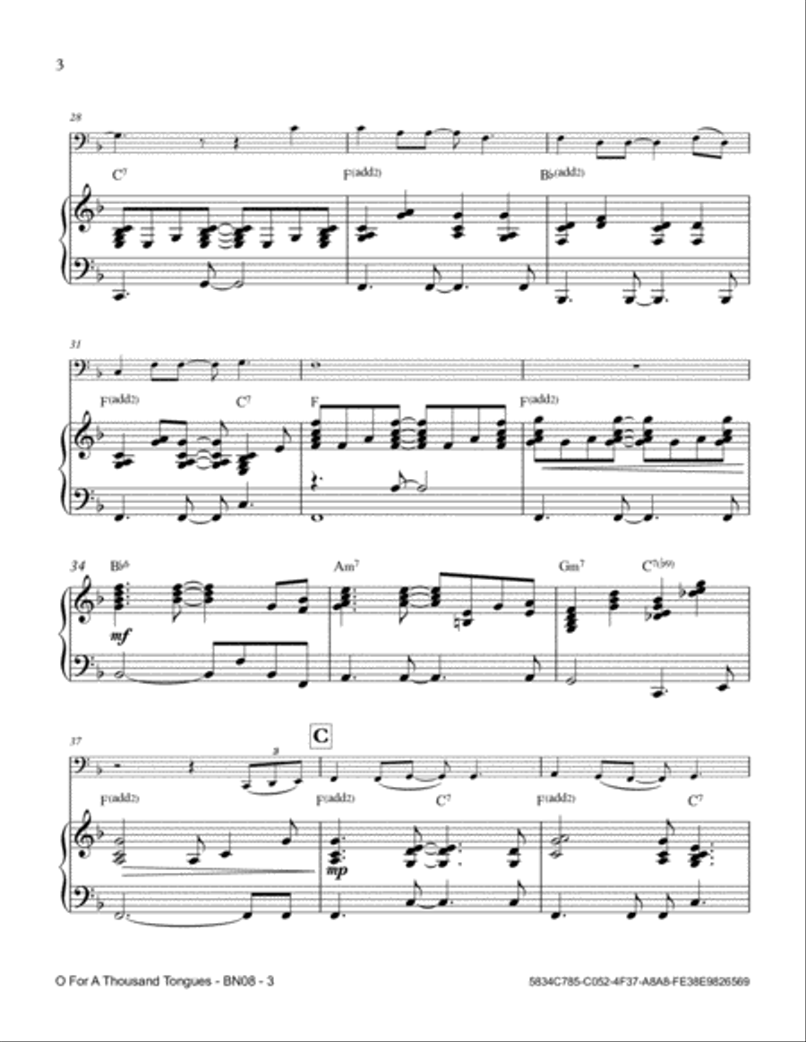 O For A Thousand Tongues Bassoon scores gallery preview page 4