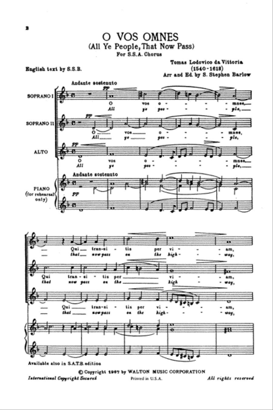 O Vos Omnes (SSA) SSA scores gallery preview page 2