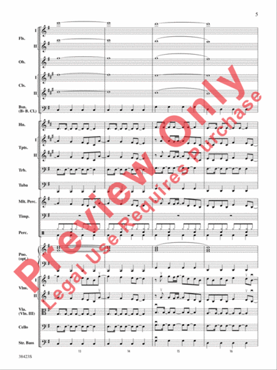 Edge of Glory Full Orchestra scores gallery preview page 6