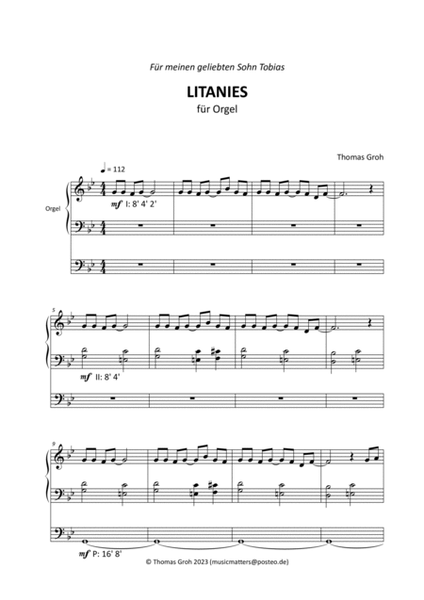 Litanies (for organ solo) image number null