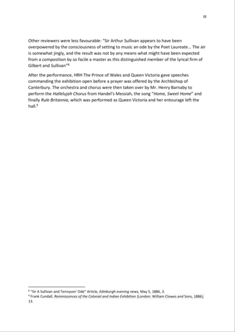Sullivan: An Ode on the Opening of the Colonial and Indian Exhibition Full Orchestra scores gallery preview page 5