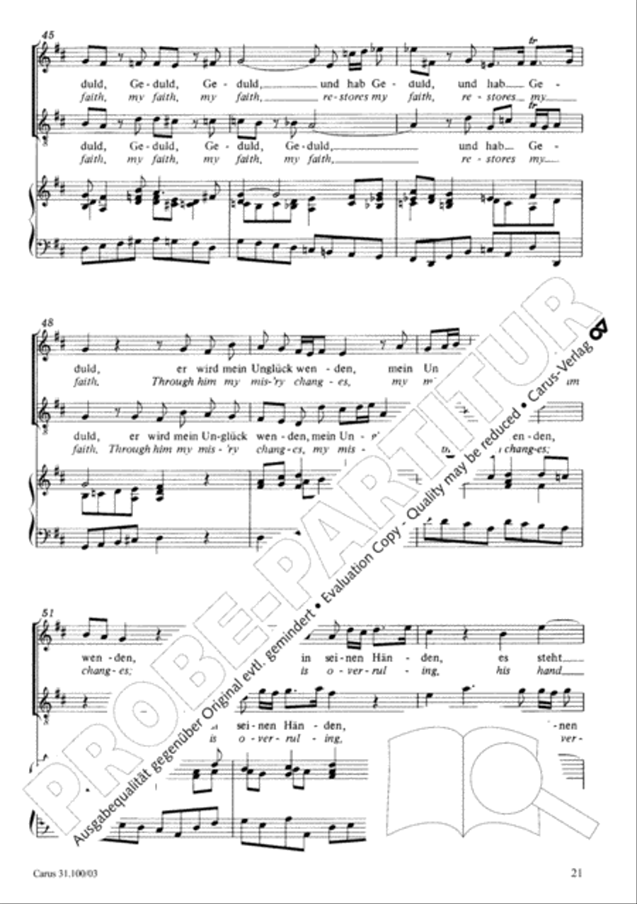Whatever God ordains is right (Was Gott tut, das ist wohlgetan) 4-Part scores gallery preview page 22