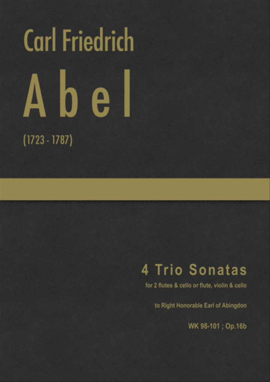 Abel - 4 Trio Sonatas, WK 98-101 ; Op.16b