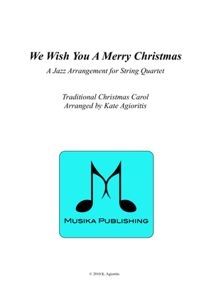 Book cover for We Wish You A Merry Christmas - Jazz Carol for String Quartet