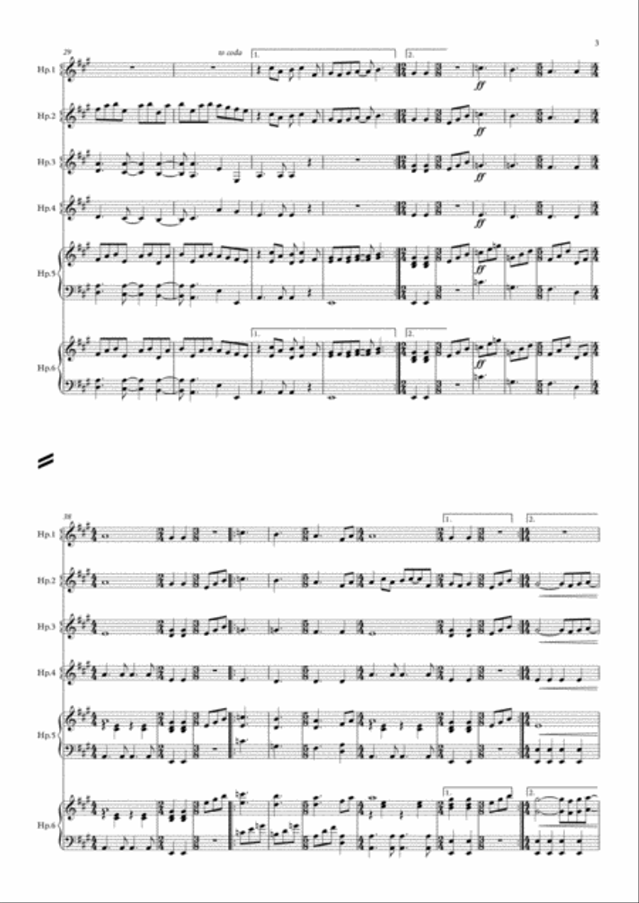 Here Comes The Sun Harp scores gallery preview page 3