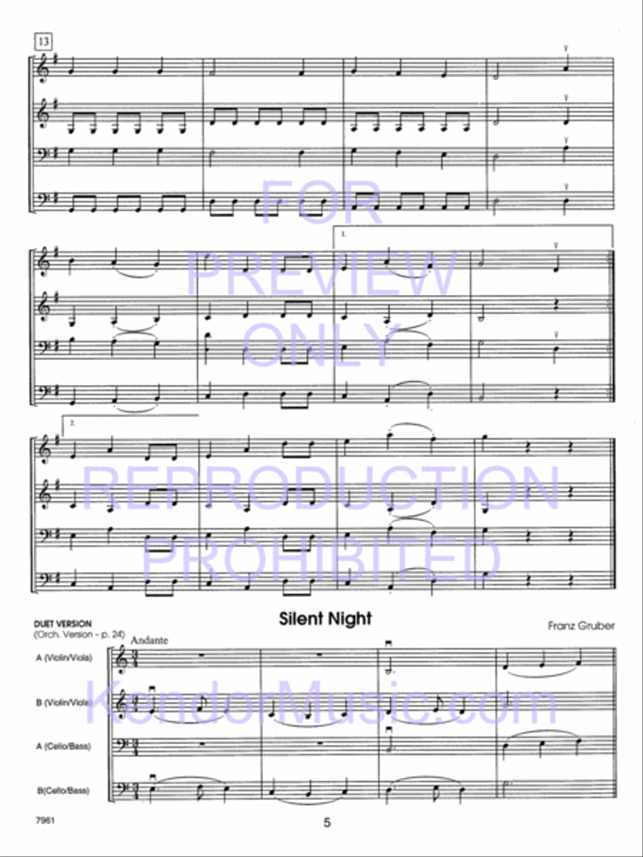 Holiday Strings (Score) String Orchestra scores gallery preview page 6