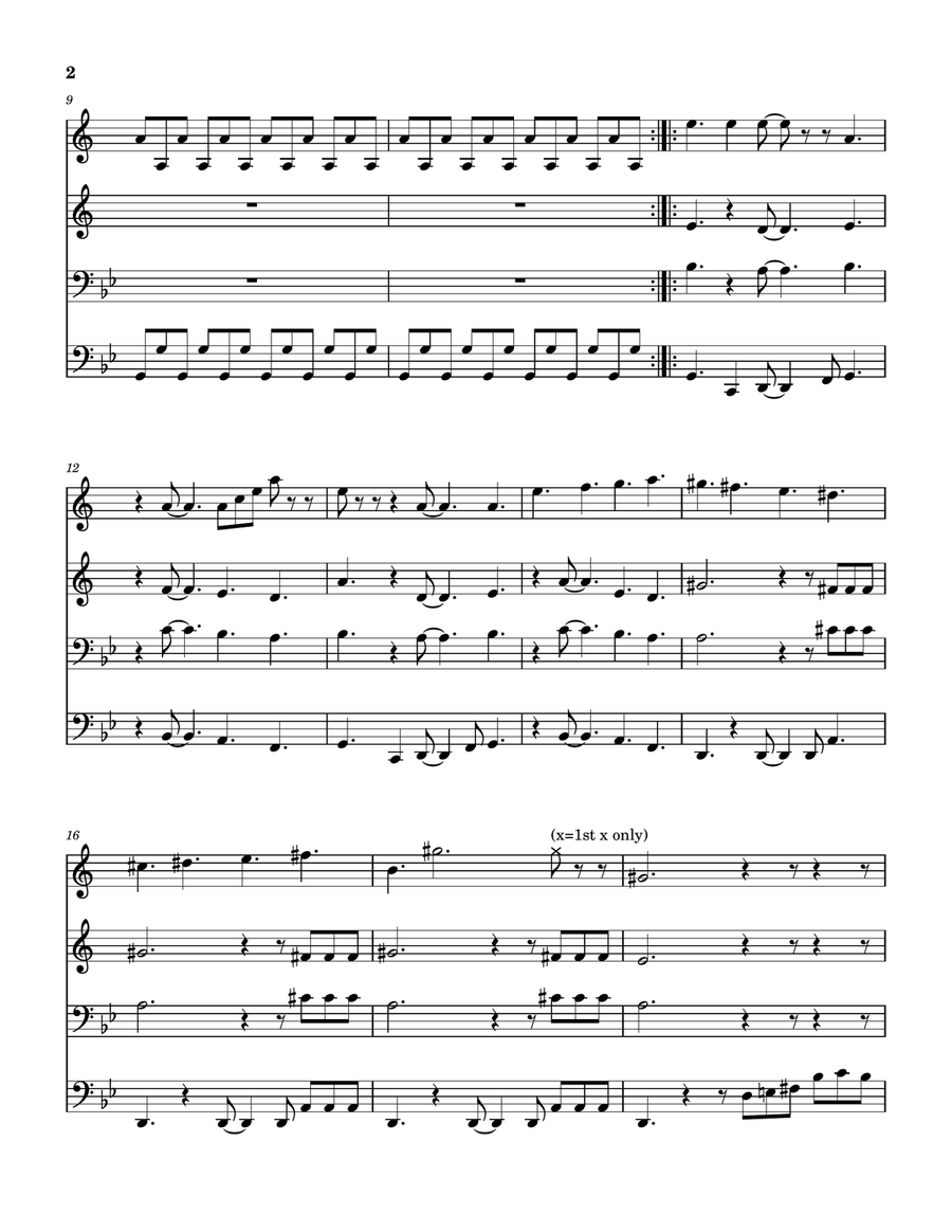The Return Of The Giant Hogweed Brass Quartet scores gallery preview page 3