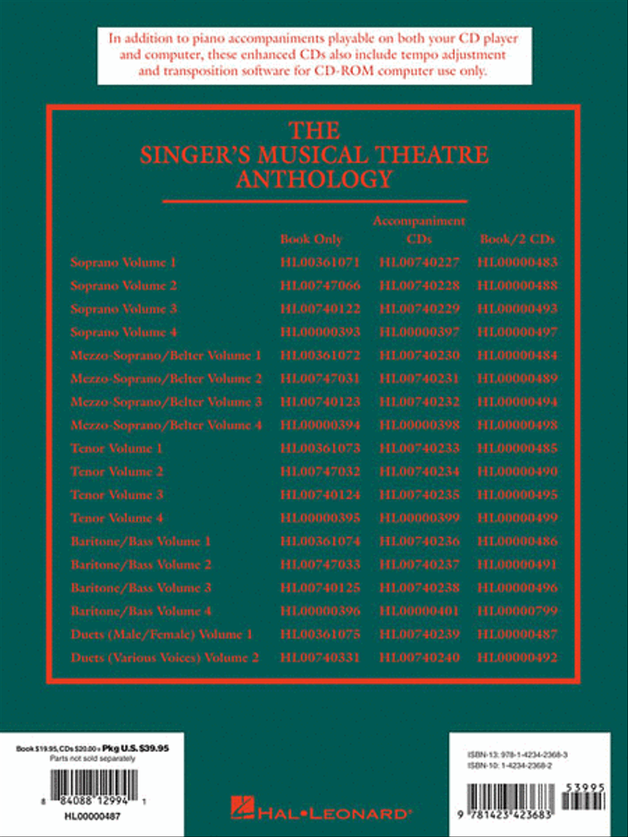 Singer's Musical Theatre Anthology – Volume 1 Voice scores gallery preview page 2