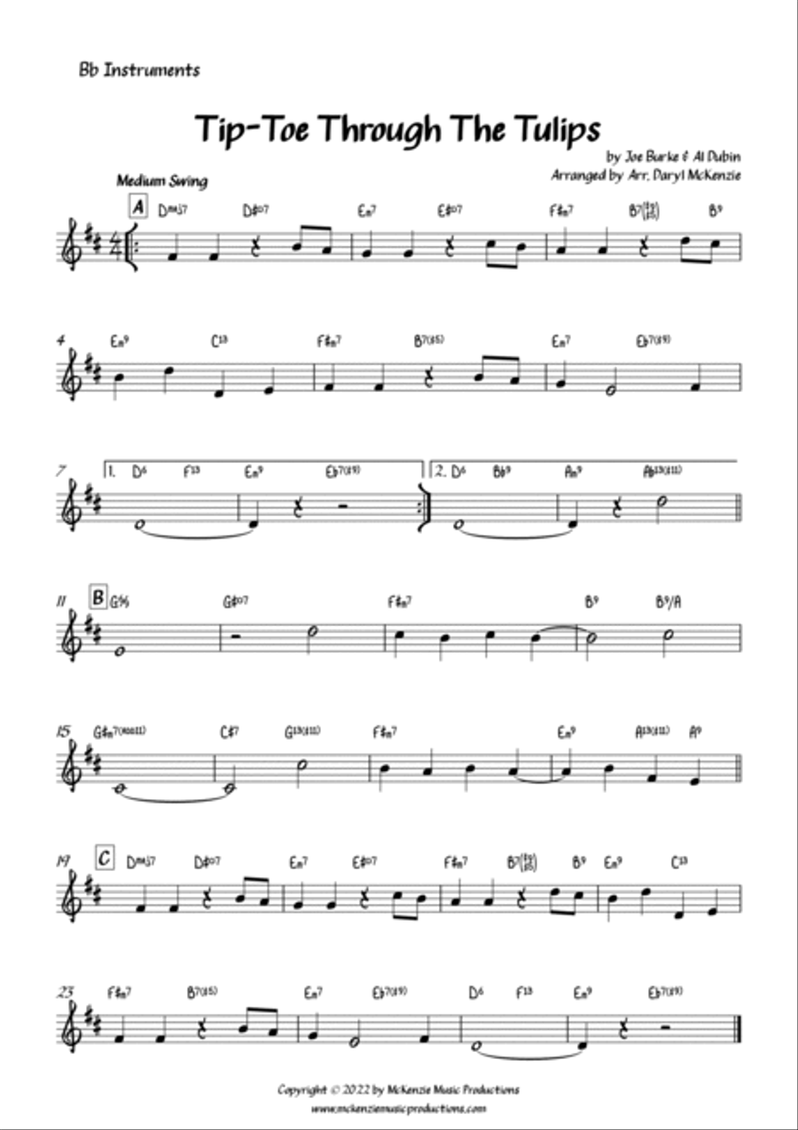Tip-Toe Through the Tulips with Me Piano scores gallery preview page 2