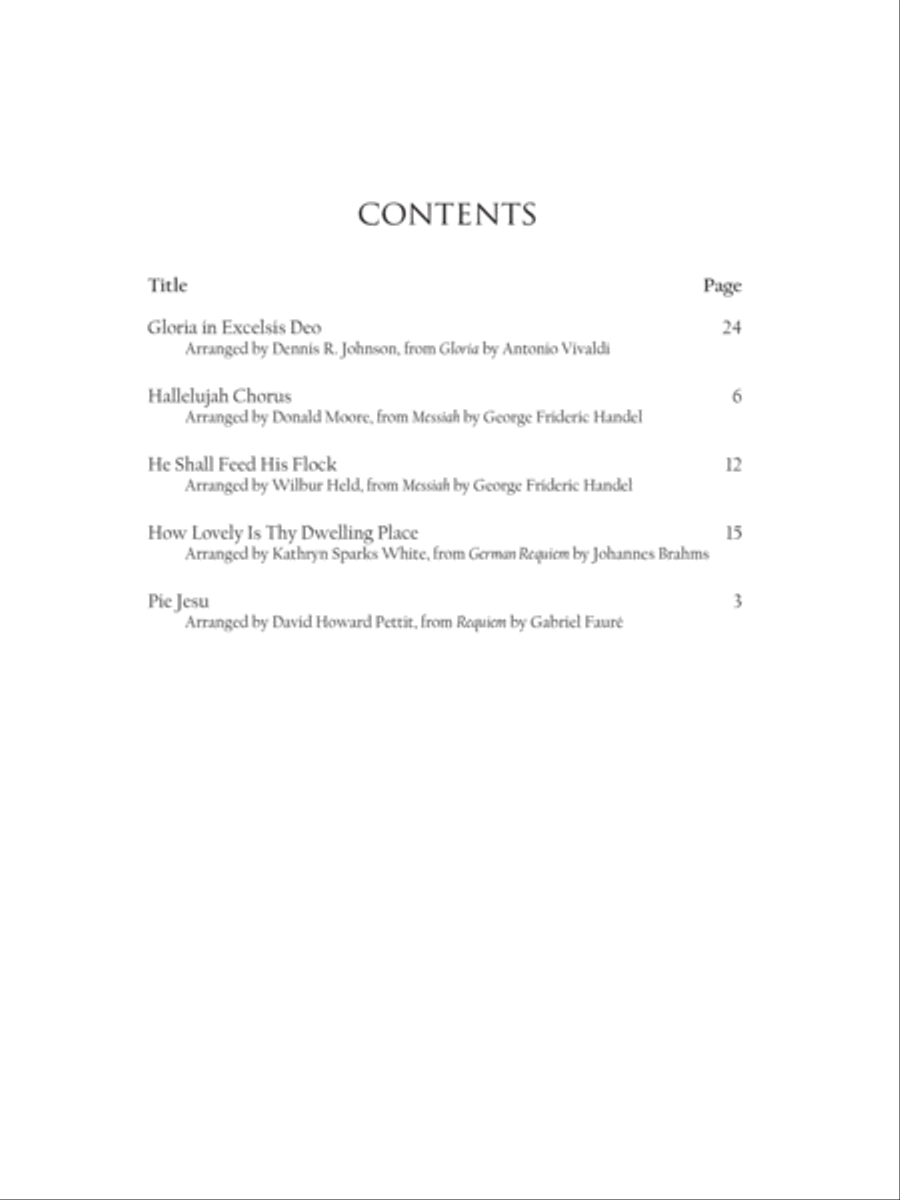 Choral Classics Arranged for Organ Choir scores gallery preview page 1