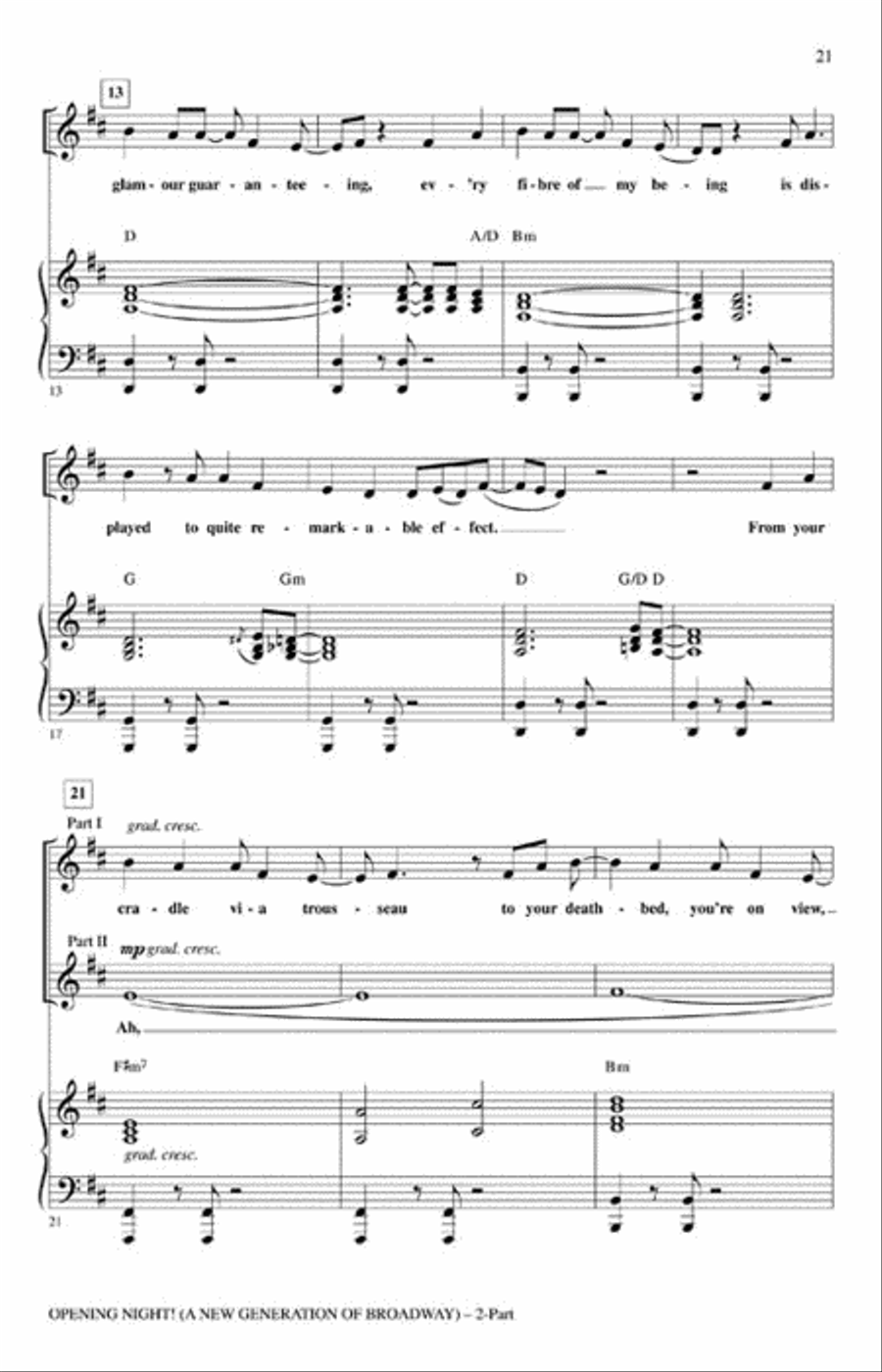 Opening Night Opening Night 2-Part scores gallery preview page 5