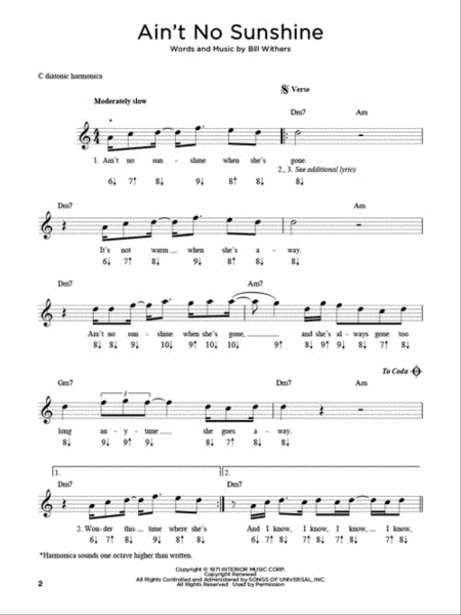 First 50 Songs You Should Play on Harmonica Harmonica scores gallery preview page 3