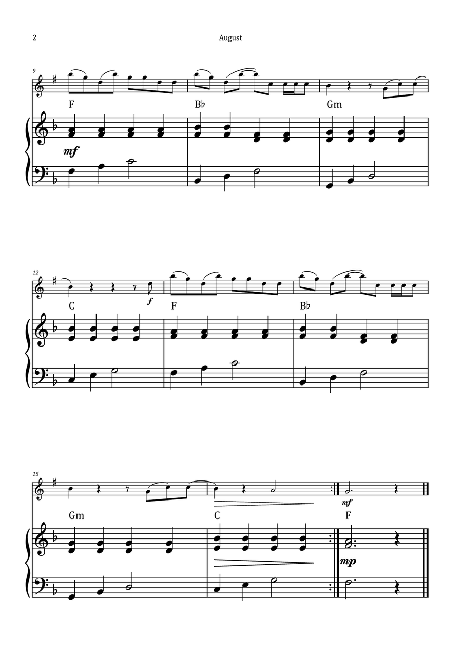 August Chamber Music scores gallery preview page 2