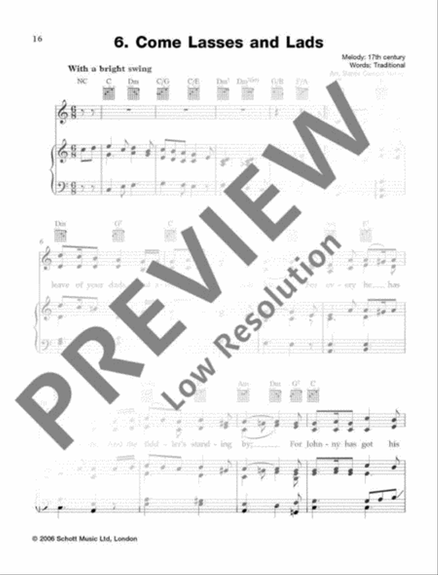 Best of Folk Songs Voice scores gallery preview page 17