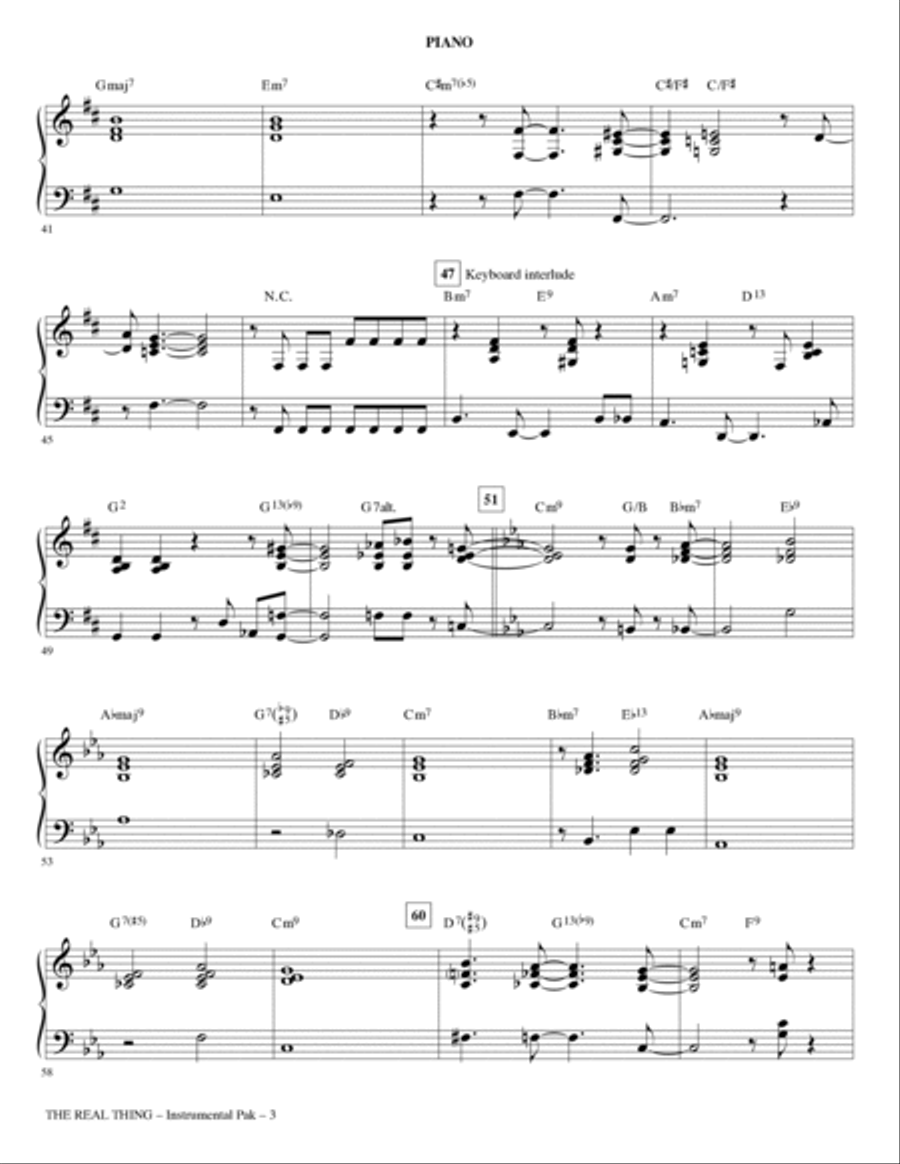 The Real Thing - Piano The Real Thing - Piano Choir scores gallery preview page 3