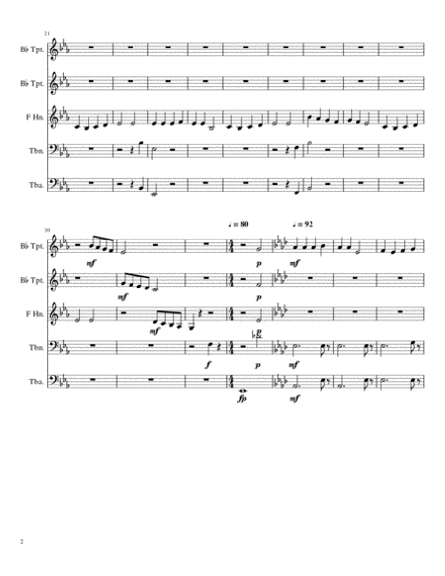 Good King Wenceslas Brass Ensemble scores gallery preview page 2