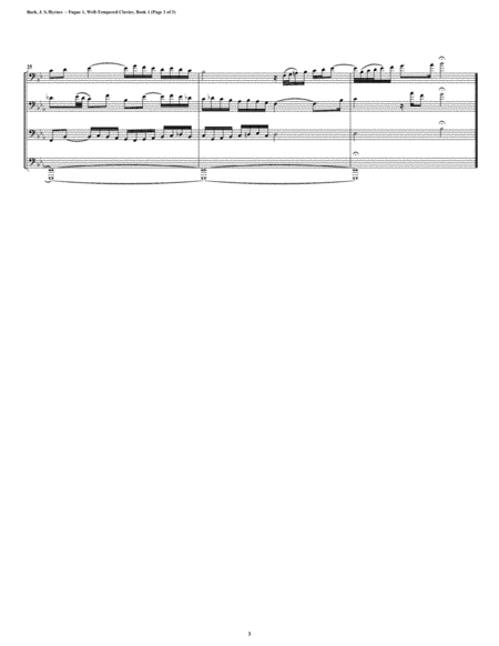 Fugue 01 from Well-Tempered Clavier, Book 1 (Trombone Quartet) image number null