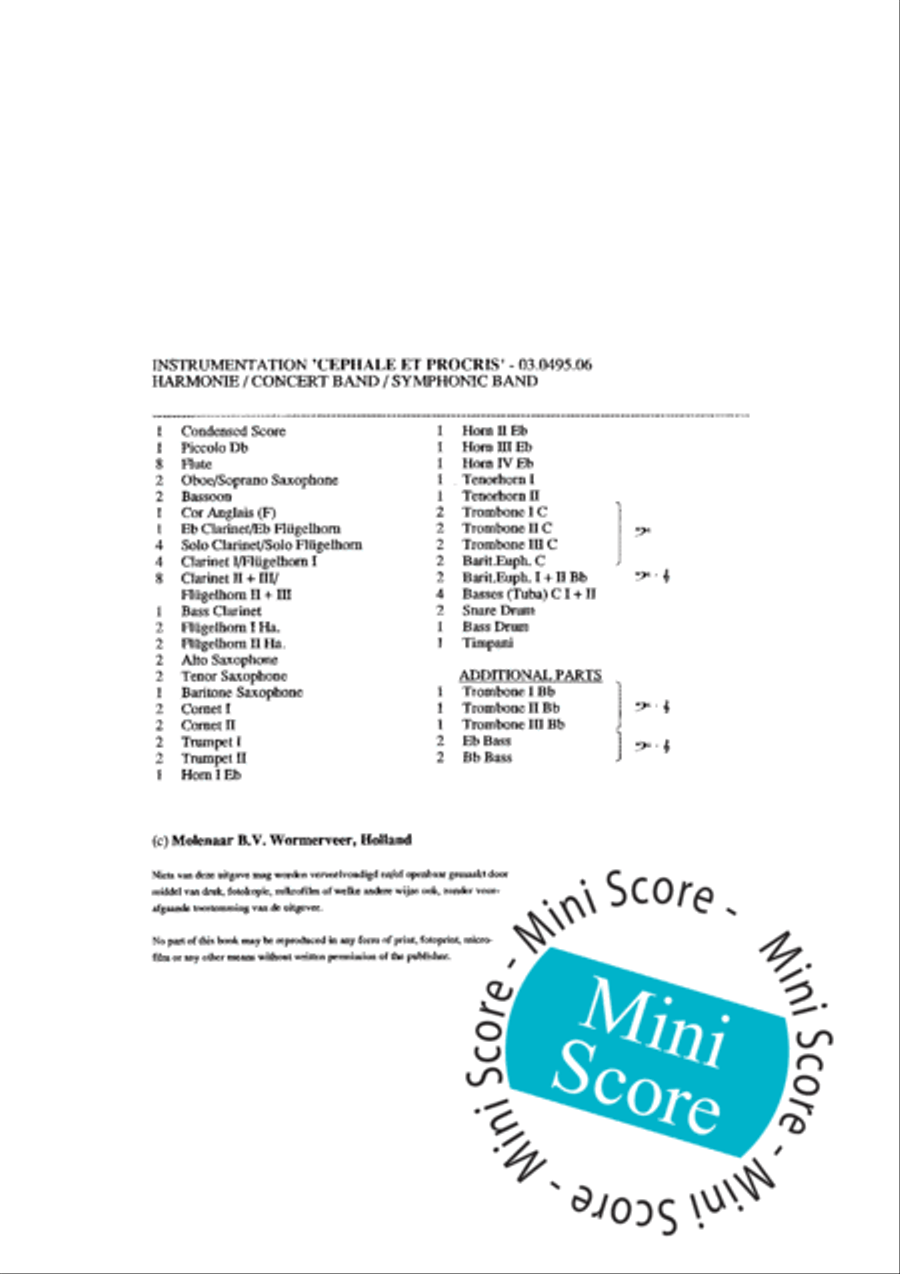 Cephale et Procris Concert Band scores gallery preview page 4