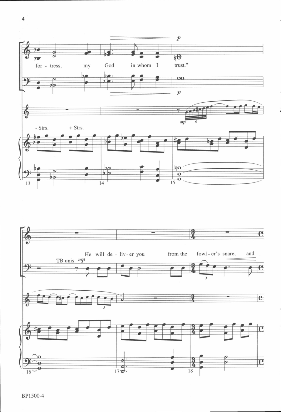 Psalm 91 4-Part scores gallery preview page 4