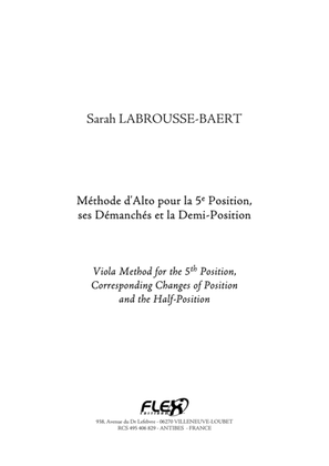 Tuition Book - Viola Method for the 5th Position and the 1/2 Position