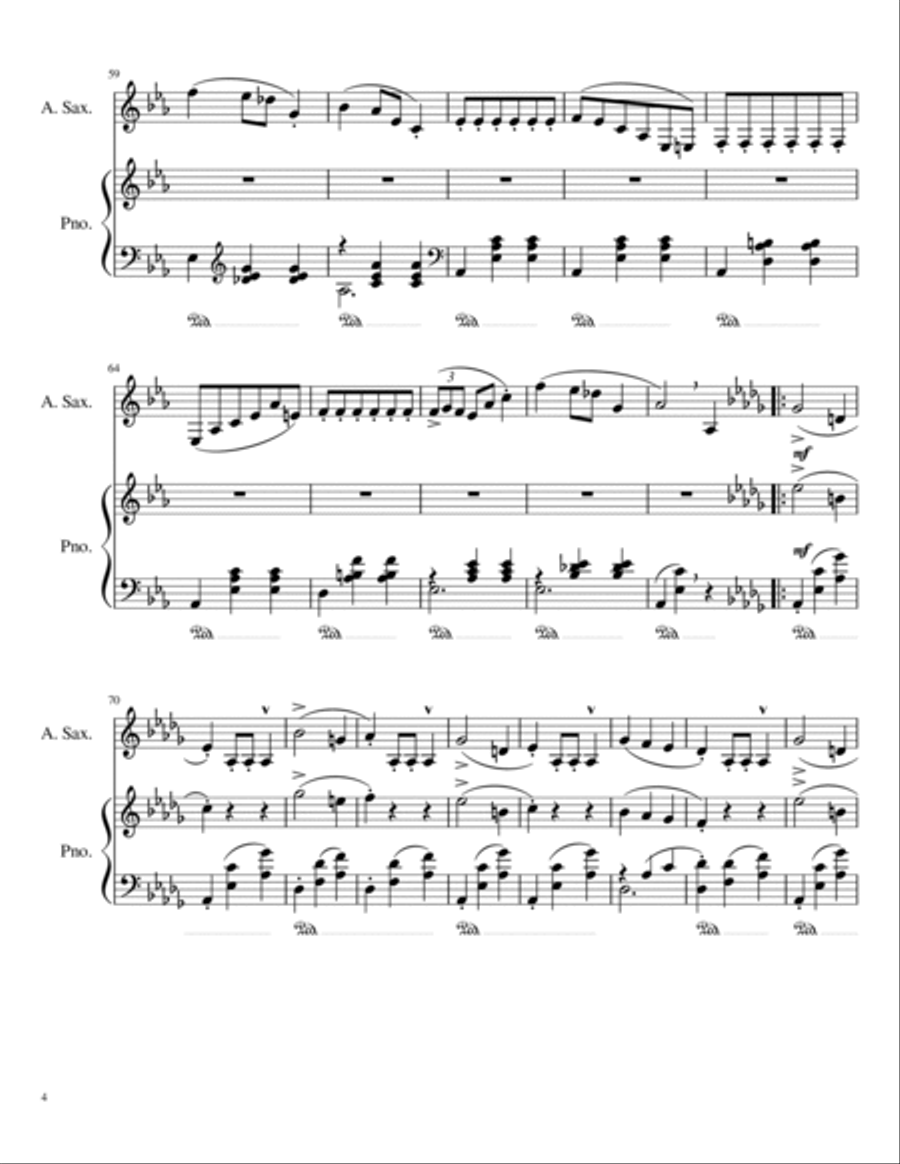 Waltz in Eb Major Op. 18 (Grande Valse Brilliante) Alto Saxophone scores gallery preview page 4