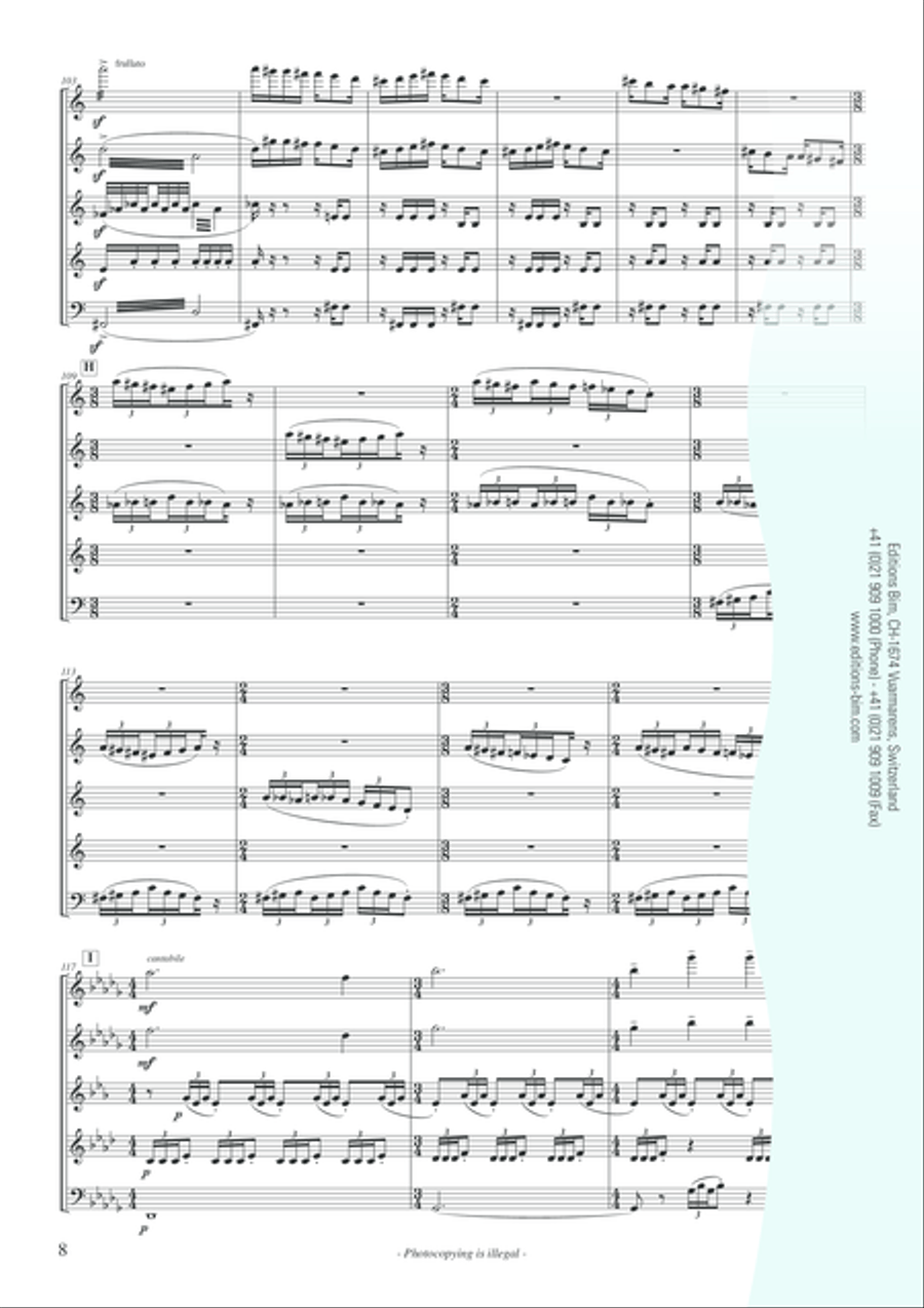 Omaggio a Verdi (1813-2003) Woodwind Quintet scores gallery preview page 9